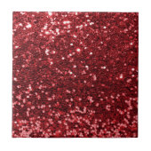 Red Faux Glitter Tegeltje (Voorkant)