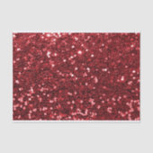Red Faux Glitter Tissuepapier (Voorkant)