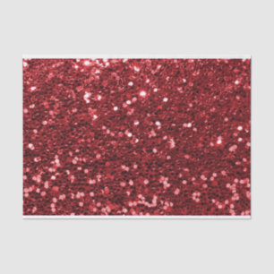 Red Faux Glitter Tissuepapier