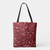 Red Faux Glitter Tote Bag (Achterkant)