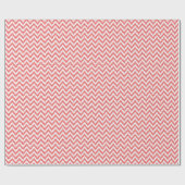 Red Faux Glitter & White Ikat Chevron Cadeaupapier (Vlak)