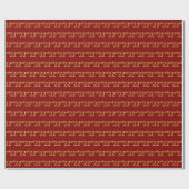 Red, Faux Gold 22e (22e) gebeurtenis Cadeaupapier (Vlak)