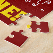 Red, Faux Gold 31st Birthday + aangepaste naam Puz Legpuzzel (Zijkant)