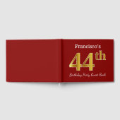 Red, Faux Gold 44th Birthday Party + aangepaste na Gastenboek (Volledig)