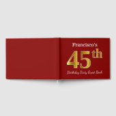 Red, Faux Gold 45th Birthday Party + aangepaste na Gastenboek (Volledig)