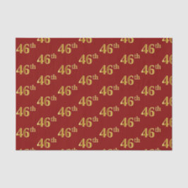 Red, Faux Gold 46th (46th) Event Tissuepapier