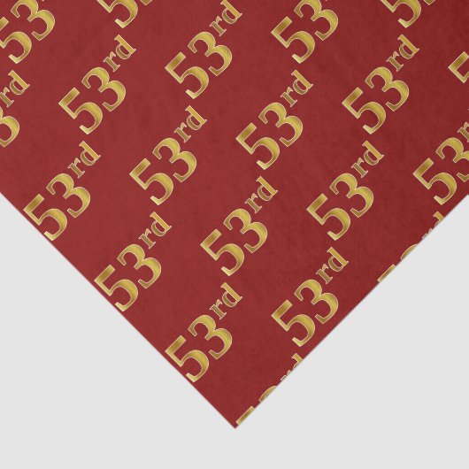 Red, Faux Gold 53e (53e) gebeurtenis Tissuepapier (Detail)