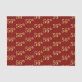Red, Faux Gold 56th (56th) Event Tissuepapier (Voorkant)
