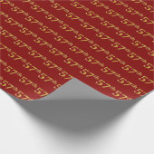 Red, Faux Gold 57th (57th) Event Cadeaupapier (Hoek)