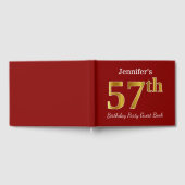 Red, Faux Gold 57th Birthday Party + aangepaste na Gastenboek (Volledig)