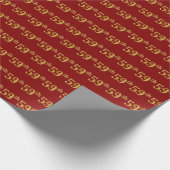 Red, Faux Gold 59th (59th) Event Cadeaupapier (Hoek)