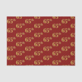 Red, Faux Gold 65th (65th) Event Tissuepapier (Voorkant)