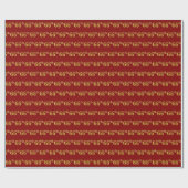 Red, Faux Gold 66th (66th) Event Cadeaupapier (Vlak)