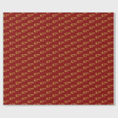 Red, Faux Gold 67th (67th) Event Cadeaupapier (Vlak)