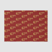 Red, Faux Gold 67th (67th) Event Tissuepapier (Voorkant)
