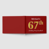 Red, Faux Gold 67th Birthday Party + aangepaste na Gastenboek (Volledig)