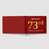 Red, Faux Gold 73rd Birthday Party + aangepaste na Gastenboek (Volledig)