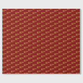 Red, Faux Gold 87th (87th) Event Cadeaupapier (Vlak)