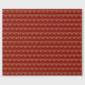 Red, Faux Gold 87th (87th) Event Cadeaupapier (Vlak)