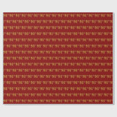 Red, Faux Gold 91st (negennegentig-eerste) gebeurt Cadeaupapier (Vlak)
