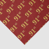 Red, Faux Gold 91st (negennegentig-eerste) gebeurt Tissuepapier (Detail)
