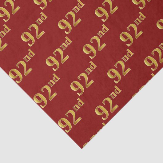 Red, Faux Gold 92nd (negenennegentig) event Tissuepapier (Detail)