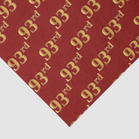 Red, Faux Gold 93rd (negenenennegentig) event Tissuepapier (Detail)