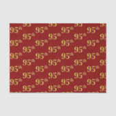 Red, Faux Gold 95th (negenenvijftig) event Tissuepapier (Voorkant)