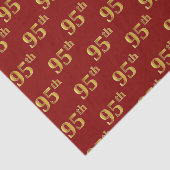 Red, Faux Gold 95th (negenenvijftig) event Tissuepapier (Detail)