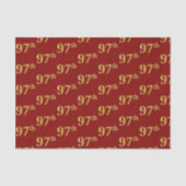 Red, Faux Gold 97th (97th) Event Tissuepapier (Voorkant)