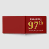 Red, Faux Gold 97th Birthday Party + aangepaste na Gastenboek (Volledig)