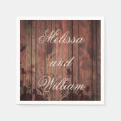 Red Faux Lace Wedding Servetten (Voorkant)