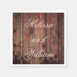 Red Faux Lace Wedding Servetten