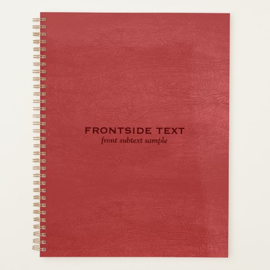 Red Faux Leather look Avery Multomap-laptop Planner (Voorkant)