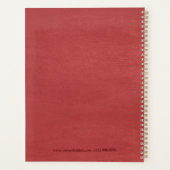 Red Faux Leather look Avery Multomap-laptop Planner (Achterkant)