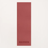 Red Faux Leather Yoga Mat (Voorkant)