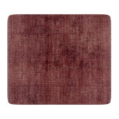 Red Faux Linen (linnen look) Snijplank (Voorkant)