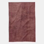 Red Faux Linen (linnen look) Theedoek (Verticaal)