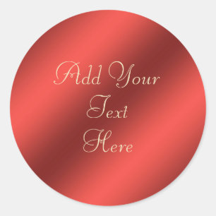 Red Faux Metallic Foil  Sticker