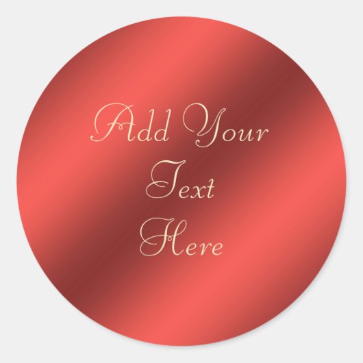 Red Faux Metallic Folie  Sticker (Voorkant)