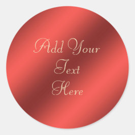 Red Faux Metallic Folie Sticker