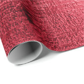 Red Faux Metallic Kerstmis Holiday Cadeaupapier (Rol Hoek)