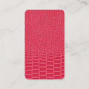 Red Faux Snake Skin Leather iPhone Style Visitekaartje