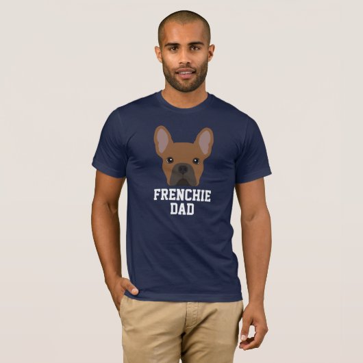 Red Fawn French Bulldog T-shirt (Voorkant volledig)