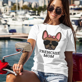 Red Fawn Vrouw French Bulldog Frenchie Dog mam T-shirt