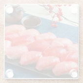 Red Feast - A luxurious plate filled with tuna Glazen Onderzetter (Achterkant)