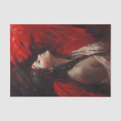 Red Feather Native American Woman Decoupage Tissuepapier (Voorkant)