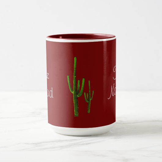 Red Feliz Navidad Cactus Mok (Midden)