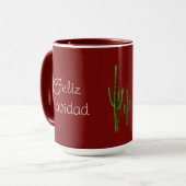 Red Feliz Navidad Cactus Mok (Voorkant links)