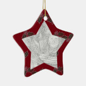 Red Felt Holly kerstfoto Lijst Ornament (Rechts)